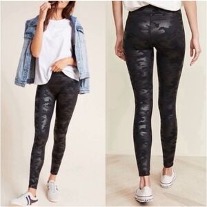 SPANX 2X Camo High Waisted Faux Leather Leggings Pants Fits Xl 1x‎